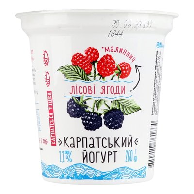 Йогурт 2.2% Лесные ягоды Карпатский Галичина, 260 г 3592560 фото