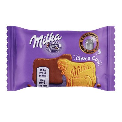 Печенье покрытое молочным шоколадом ЧокоМуу Milka, 40 г 2864250 фото