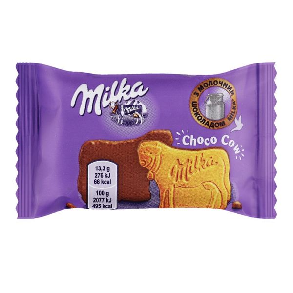 Печенье покрытое молочным шоколадом ЧокоМуу Milka, 40 г 2864250 фото