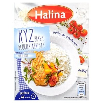 Крупа рис довгозернистий Halina, 100 г*4шт 4256500 фото