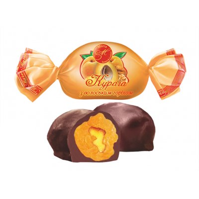 Конфеты шоколадные Курага с грецким орехом Мария, 100 г 3353200 фото