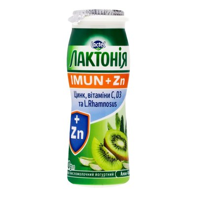 Напій кисломолочний 1.5% Алое-ківі Imun+Zn Лактонія, 100 г 3657500 фото