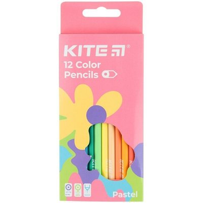 Карандаши цветные Fantasy Pastel 12 цветов, Kite шт 4089670 фото