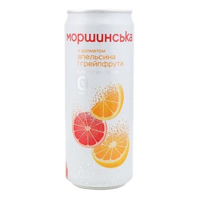 Вода слабогазована апельсин-грейпфрут Моршинська, 0.33 л 3929620 фото