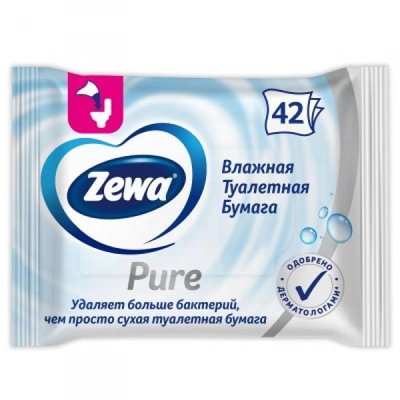 Туалетная бумага без аромата Zewa Pure, 42 шт/уп. 2903890 фото