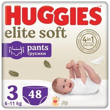 Підгузники-трусики для дітей 6-11кг 3 Elite Soft Huggies 48шт 3982250 фото
