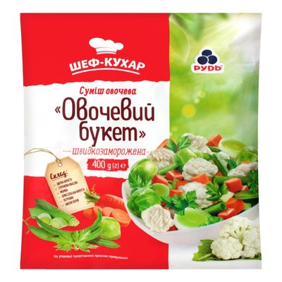 Замороженные овощи овощной букет Рудь, 400 г 3049340 фото