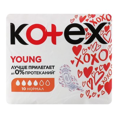 Прокладки гигиенические Young Normal Kotex, 10 шт 1428210 фото