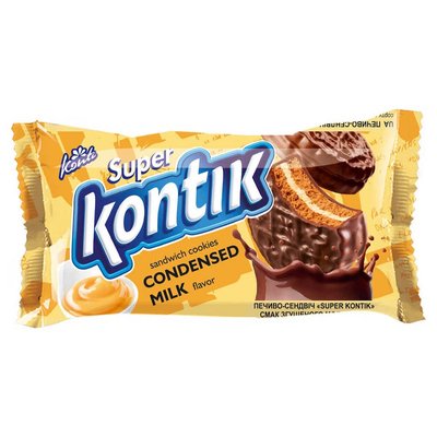 Печиво зі смаком згущеного молока Super Kontik, 90 г 3959520 фото