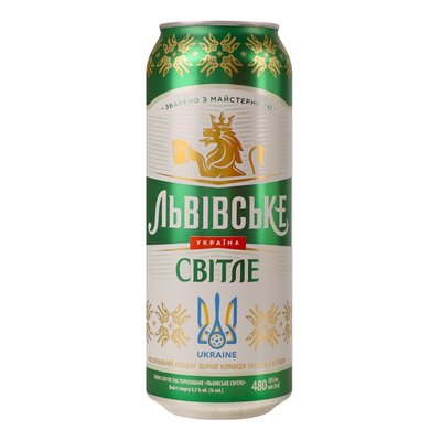 Пиво светлое ж/б Львовское, 0.48 л 3998730 фото