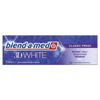 Зубная паста 3D White Класическая Свежесть Blend-a-med, 75 мл 4070370 фото