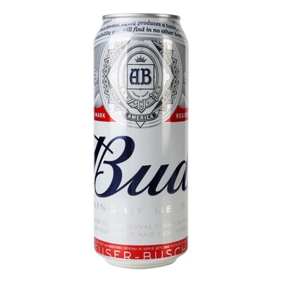 Пиво светлое ж/б Bud, 0.5 л 3878400 фото