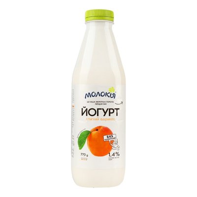 Йогурт 1.4% Спелый абрикос Молокія п/бут 770г 4267310 фото
