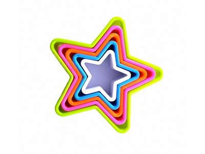 Набор форм для печенья звезда пластик 5 шт Стиль Дома, 1 шт 4052140 фото