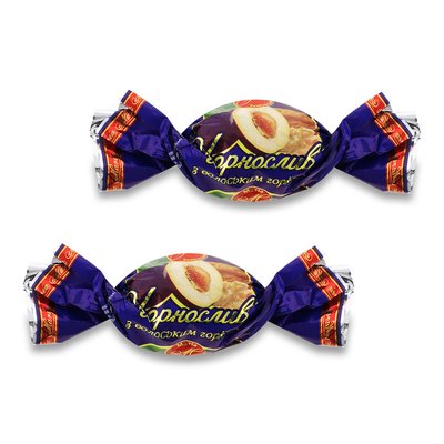 Конфеты шоколадные Чернослив с орехами в глазури Мария, 100 г 3353230 фото