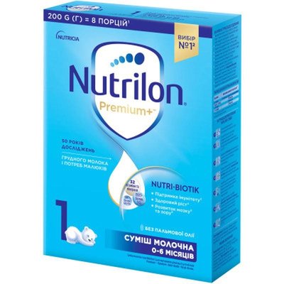 Смесь молочная сухая для детей от 0 до 6мес 1 Premium+ Nutrilon к/у 200г 3389700 фото