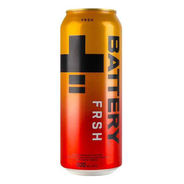 Напиток энергетический безалкогольный сильногазированный ж/б Frsh Battery, 0.5 л 4040240 фото