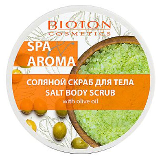 Соляний скраб для тіла з оливковою олією Bioton, 250 мл 4068060 фото