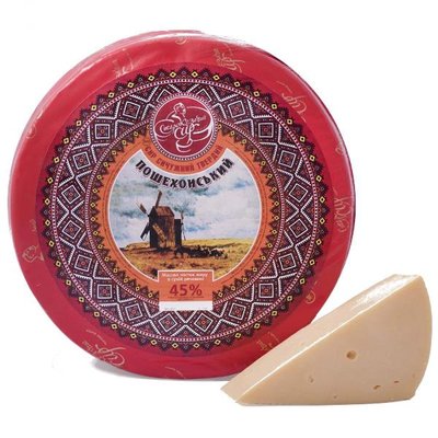 Сыр твердый 45% Пошехонский Старокозачий, 100 г 1598390 фото