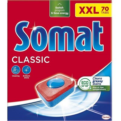 Таблетки для посудомоечной машины Classic Somat, 70 шт 4046530 фото