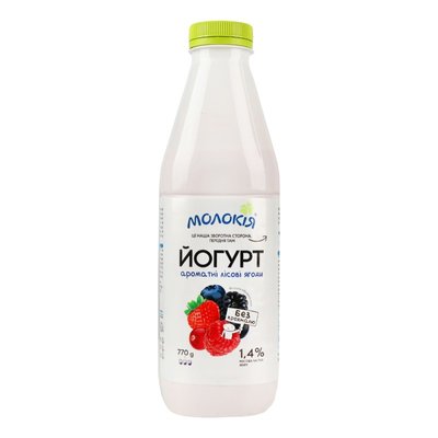 Йогурт 1.4% Ароматні лісові ягоди Молокія п/пл 770г 4267390 фото