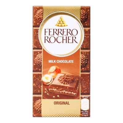 Шоколад молочний з лісовими горіхами Original Ferrero Rocher, 90 г 3726220 фото