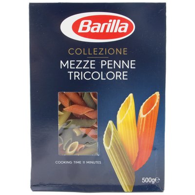 Макаронні вироби Mezze Penne Tricolore Barilla, 500 г 3639280 фото