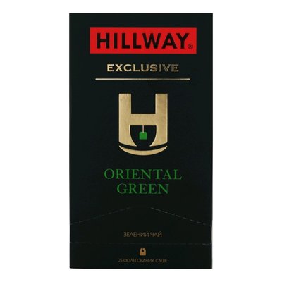 Чай зелений пакетований ексклюзив, орієнтал Hillway, 25 шт/уп. 3332250 фото
