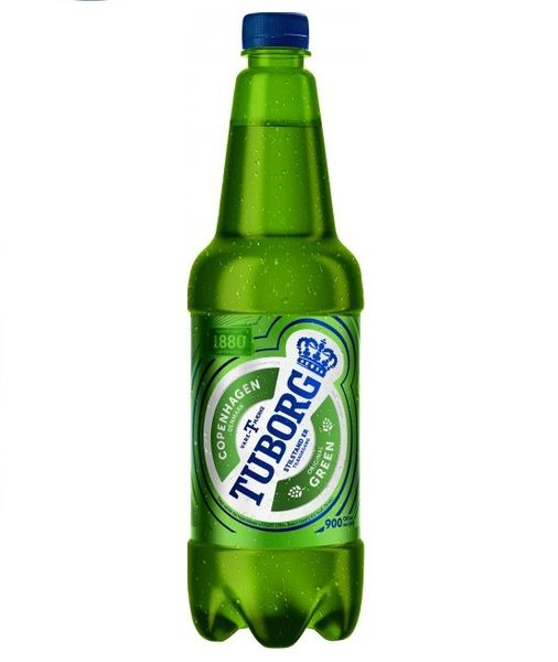Пиво светлое Tuborg green, 0.9 л 4003840 фото