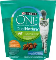 Корм сухой для взрослых котов с курицей DualNature Spirulina Purina One д/п 1.4кг 3277280 фото