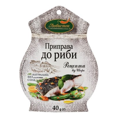 Приправа до риби Рецепти від шефа Любисток, 40 г 3445250 фото