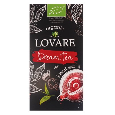 Чай бленд зеленого и черного пакетированный органический Lovare Dream Tea 24/пак 3552770 фото