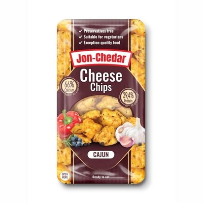 Шматочки з сиру Чеддер зі спеціями гострий Jonchedar Cajun, 80 г 4274780 фото