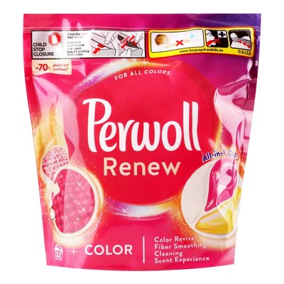 Засіб для прання кольорових речей в капсулах Color Renew Perwoll, 32х13.5 г 4013800 фото