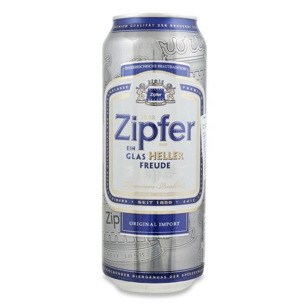 Пиво светлое ж/б Zipfer Helle, 0.5 л 3902670 фото