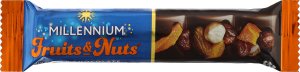 Шоколад молочный с миндалём, фундуком, курагой, изюмом Millennium Fruits&Nuts, 35 г 3283490 фото