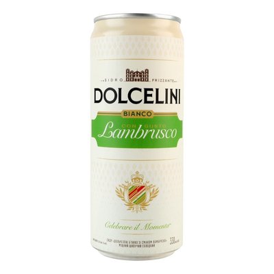 Сидр 7.5% сладкий шипучий крепкий Bianco Con Gusto Lambrusko Dolcelini, 0.33 л ж/б 4274890 фото