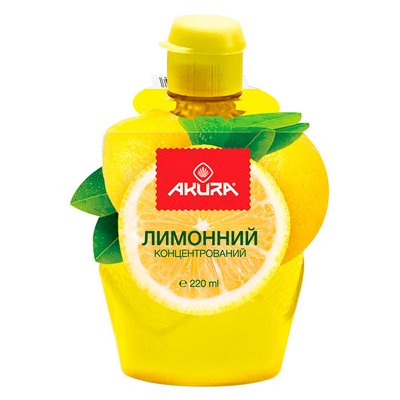 Сок лимона концентрированный Akura, 220 мл 4006430 фото