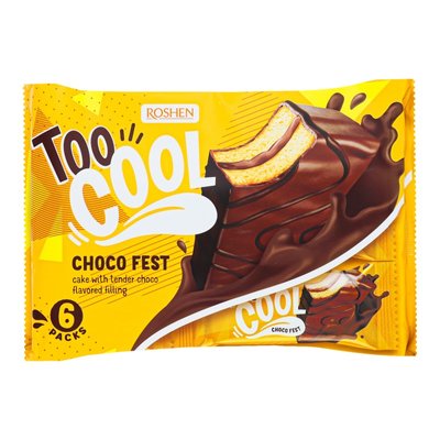 Пирожные бисквитные глазированные Choco Fest Too Cool Roshen Roshen, 270 г 3668370 фото