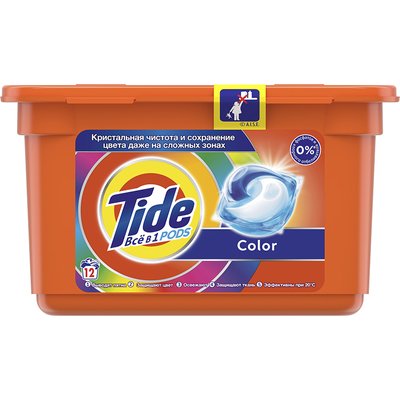Капсули для прання Все в 1 Color Tide, 12 шт 2855950 фото