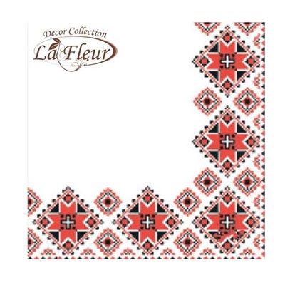 Бумажные салфетки 33*33 Традиционный орнамент La Fleur, 16 шт/уп. 3905290 фото