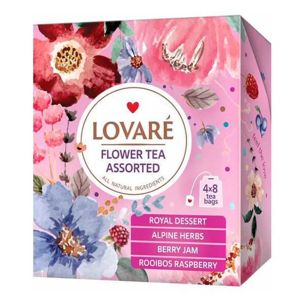 Чай цветочный пакетированный Ассорти Lovare, 1.5г*32 шт/уп. 3677050 фото
