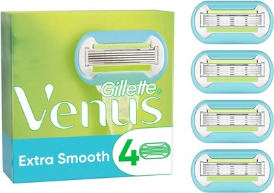 Сменные картриджи для бритья Venus Extra Smooth Gillette, 4 шт 1385720 фото