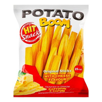Палочки оригинальные со вкусом картофеля с сыром Potato Boom, 25 г 1303030 фото