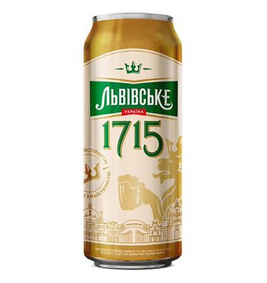Пиво светлое ж/б Львовское 1715, 0.48 л 3998660 фото