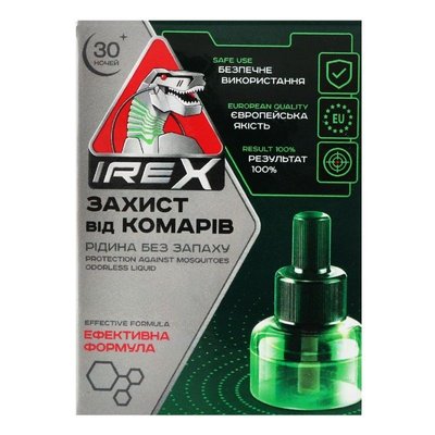 Засіб інсектицидний для електрофумігаторів 30 ночей Захист від комарів Irex, 20 мл 4037820 фото
