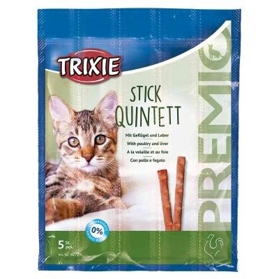Ласощі для котів Птиця-печінка Stick Quintett Trixie м/у 25г 4139950 фото