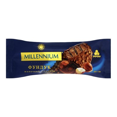 Морозиво ескімо Millenium молочний шоколад - фундук Рудь, 80 г 3547230 фото