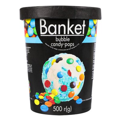 Мороженое пломбир со вкусом жевательной резинки Банкет Ласунка, 500 г 3123340 фото