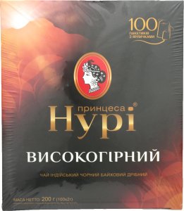 Чай чорний пакетований високогірний Принцеса Нурі, 100 шт/уп. 1321200 фото